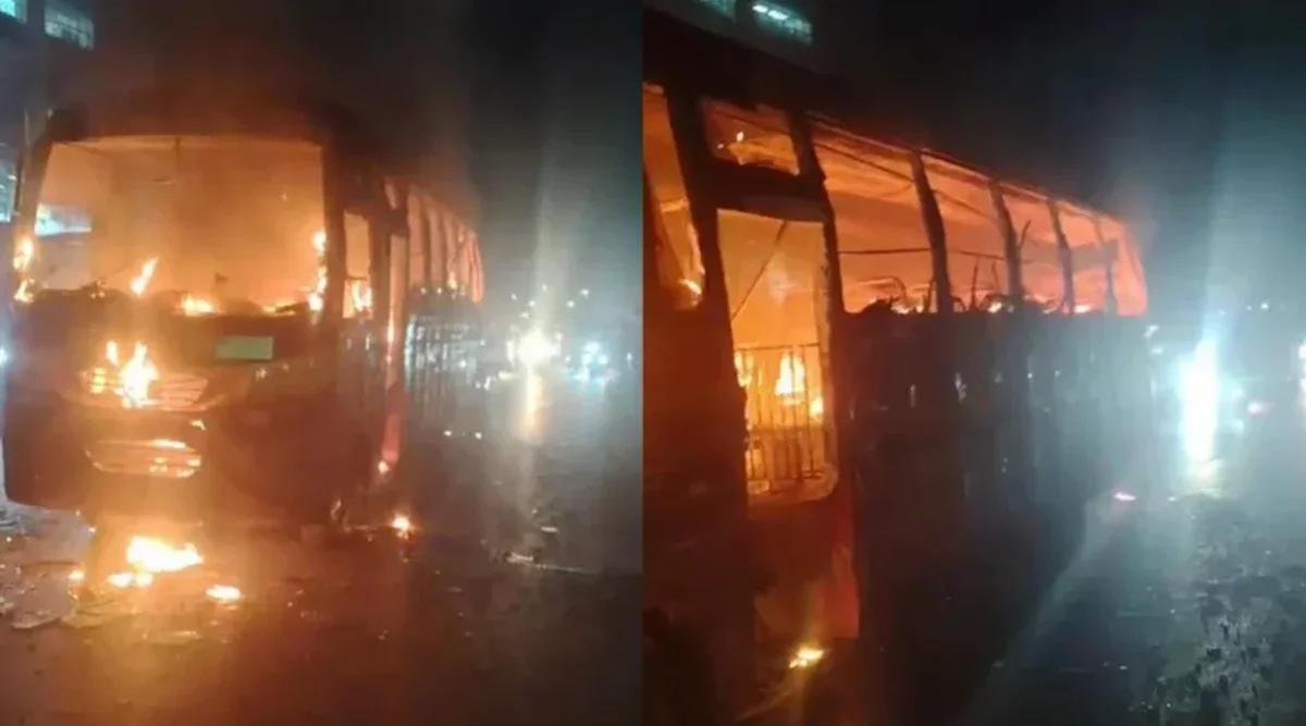 Bus Arson and a Series of Cocktail Blasts Hit Dhaka and Two Nearby Districts