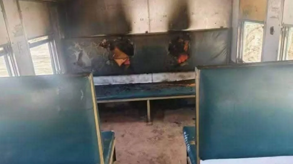 Attempted Sabotage Foiled in Mymensingh: Train Coach Set on Fire Using Gunpowder