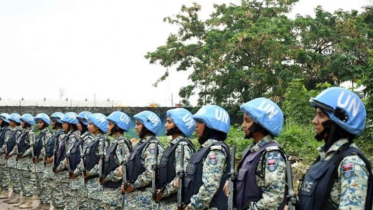 A Police Contingent Returning Home from Peacekeeping Mission