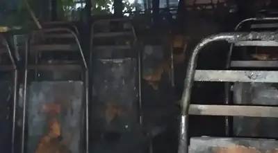 Two English-Medium School and College Students Set Bus on Fire in Mirpur