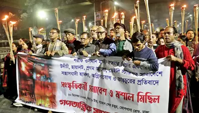 Nationwide protests continue condemning attacks on media, cultural groups