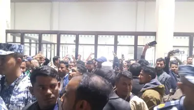 Chaos at Shah Amanat Airport as Stranded Passengers Protest Flight Disruptions