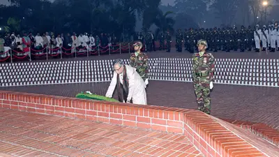 President Pays Tribute at the National Martyrs’ Memorial on the Great Victory Day